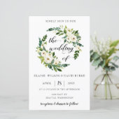 Budget Greenery Botanical Wedding Invitation (Staand voorkant)