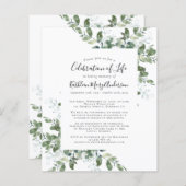 Budget Greenery Celebration of Life Invitation (Voorkant / Achterkant)