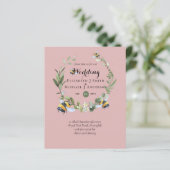 BUDGET Greenery Eucalyptus bijen bruiloft uitnodig (Staand voorkant)