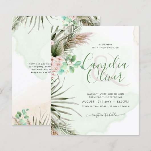 BUDGET Greenery Eucalyptus Pampas Grass Wedding (Voorkant / Achterkant)