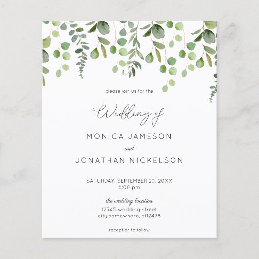 Budget Greenery Eucalyputs Wedding (Voorkant)