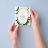 Budget Greenery Foliage Elegant Wedding Flyer (Hand)