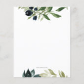 Budget Greenery Geometric Baby shower Invitation (Achterkant)