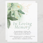 Budget Greenery Gold Wedding Herdenking Sign (Voorkant / Achterkant)