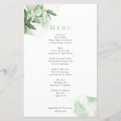 BUDGET Greenery Gold Wedding Menu (Voorkant)