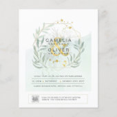 BUDGET Greenery PHOTO Weddenschap QR CODE Flyer (Voorkant)