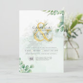 BUDGET Greenery PHOTO Weddenschap QR CODE Kaart (Staand voorkant)