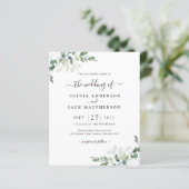 BUDGET Greenery Rustic Wedding Invitation (Staand voorkant)