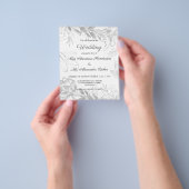 Budget/Greenery/Silver - Wedding Invitation. Flyer (Hand)