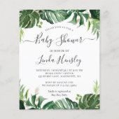 Budget Greenery Tropical Baby Shower-uitnodigingen (Voorkant)