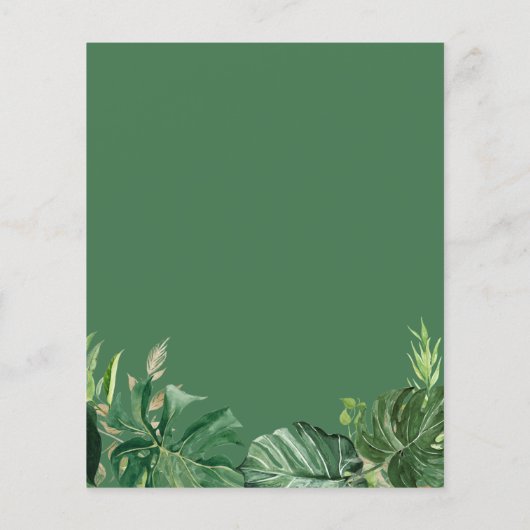 Budget Greenery Tropical Graduation Party nodigt u (Achterkant)