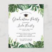 Budget Greenery Tropical Graduation Party nodigt u (Voorkant)