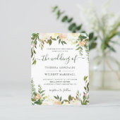 Budget Greenery Waterverf Floral Wedding Invites (Staand voorkant)