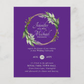 BUDGET Greenery Wreath Wedding Invitations (Voorkant)