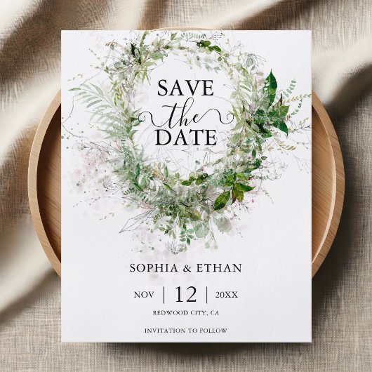 Budget GreenGenery Foto Save The Date Flyer