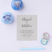 Budget Grey Modern Elegant Wedding Invitation Fly Flyer (Enkel)