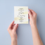 Budget Grey Wedding Program kaart. Flyer (Hand)