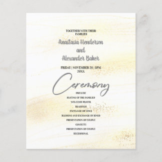 Budget Grey Wedding Program kaart. Flyer