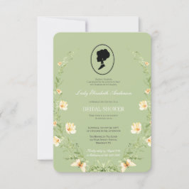 Budget groen botanische Bridgerton Vrijgezellenfee Kaart