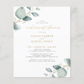 Budget groen gouden repetitie diner uitnodiging flyer (Voorkant)