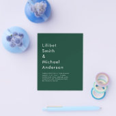 BUDGET Groen monochroom bruiloftskleurenschema Flyer (Enkel)