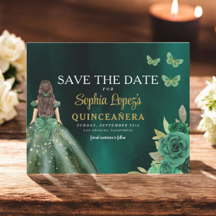 Budget Groen Prinses Quinceañera Save the Date
