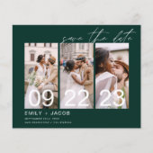 Budget Groen Save the Date 3 Uitnodigingen voor fo Flyer (Voorkant)