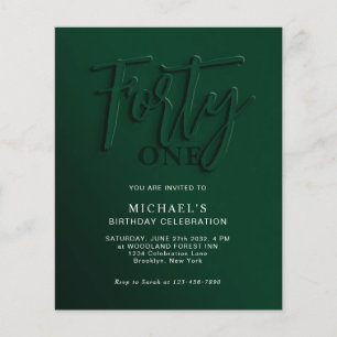 BUDGET Groen Script Veertig 40e Volwassene Verjaar