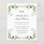 BUDGET Groene bladeren Zomer Lente Garden bruiloft (Voorkant)