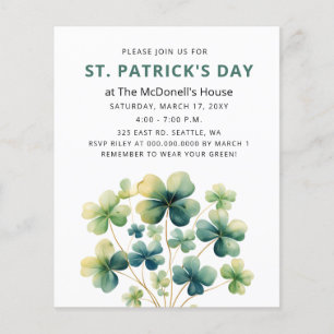 Budget Groene Klaver Shamrock St Patricks Invite