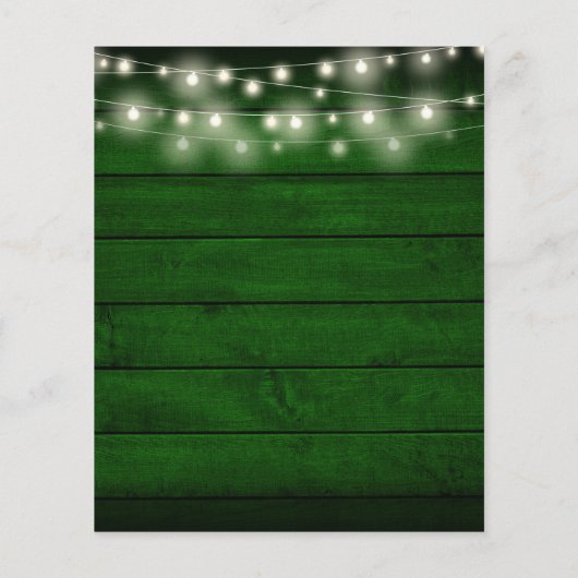 Budget Groene Rustieke String Lights Bruiloft Uitn (Achterkant)