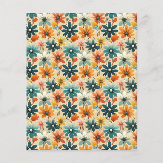 Budget Groovy Retro 70s Bloemenbruiloft (Achterkant)