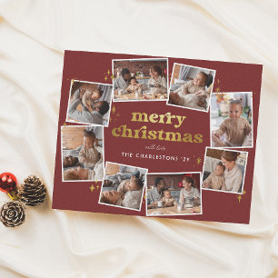 Budget Groovy Rood & Goud Vrolijk Kerstfeest 8 Fot