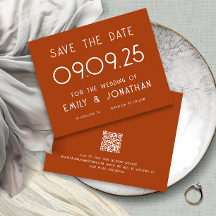 Budget Grote Typografie Terracotta Bruiloft