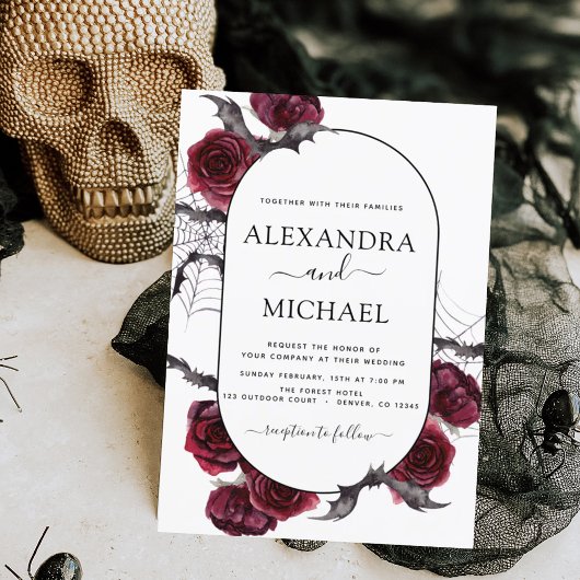 Budget Halloween Autumn Herfst Burgundy Wedding