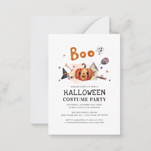 Budget Halloween Costume Fête Invitation (Devant)