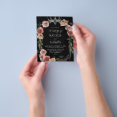Budget Halloween Crown Pink Black Floral Wedding B Flyer (Hand)