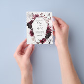 Budget Halloween Herfst Dark Wedding Invitation Flyer (Hand)