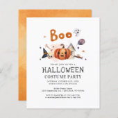 Budget Halloween Pumpkin Costume Party Invitation (Voorkant / Achterkant)