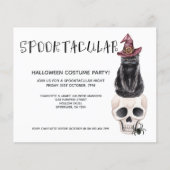 BUDGET Halloween Spooktacular Black Cat on Skull (Voorkant)