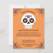 Budget Halloween Sugar Skull Party Uitnodiging (Voorkant)