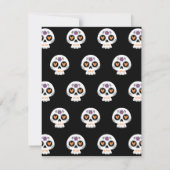 Budget Halloween Sugar Skull Party Uitnodiging (Achterkant)