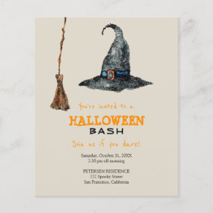Budget Halloweenfeest grappige uitnodiging Flyer