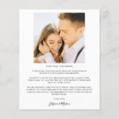 Budget Hand Lettering Foto Weddenschap Hartelijk d Flyer (Achterkant)