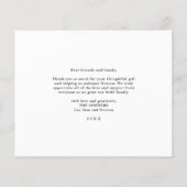 Budget Handgeschreven Foto Baby Hartelijk dank (Achterkant)