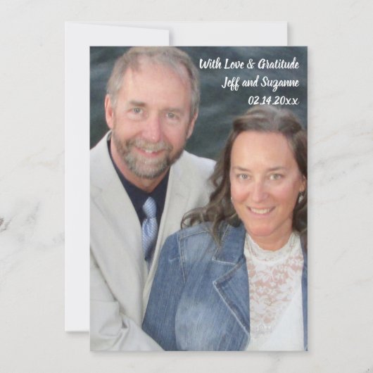 Budget Handlettering Foto Bruiloft Bedankt (Voorkant)