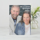 Budget Handlettering Foto Bruiloft Bedankt (Staand voorkant)