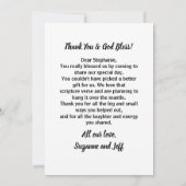 Budget Handlettering Foto Bruiloft Bedankt (Achterkant)