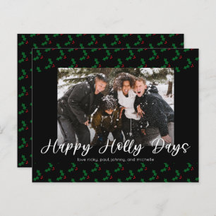 Budget Happy Holly Days Funny kerstfoto