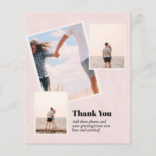 BUDGET HARTELIJK DANK Je Foto Collage Modern Flyer (Voorkant)